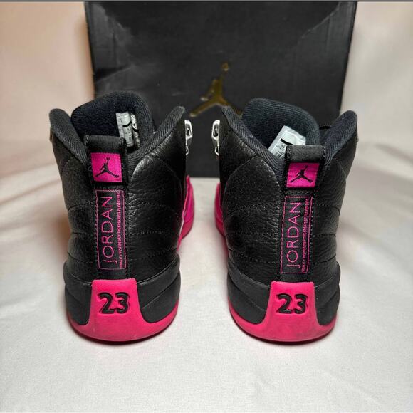 Size 5 - Air Jordan 12 Retro GS Deadly Pink Men's Shoes Ships Now - Picture 5 of 13